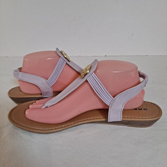 Sasha Women's Jenny 2 Thong Sandals Size 11 Faux Leather Lavender - Picture 5 of 11